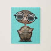Cute Nerdy Turtle Weartle Glasses Legpuzzel (Verticaal)