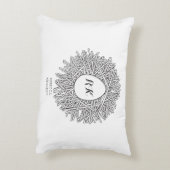 Cute Nest & Egg - Persoonlijke Initialen en naam Accent Kussen (Achterkant (Verticaal))