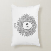 Cute Nest & Egg - Persoonlijke Initialen en naam Accent Kussen (Voorkant(Verticaal))