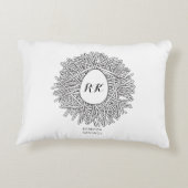 Cute Nest & Egg - Persoonlijke Initialen en naam Accent Kussen (Achterkant)