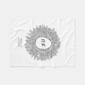 Cute Nest & Egg - Persoonlijke Initialen en naam Fleece Deken (Voorkant (Horizontaal))