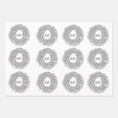 Cute Nest & Egg - Persoonlijke Initialen en naam Inpakpapier Vel (Voorkant 2)