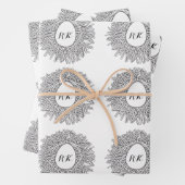 Cute Nest & Egg - Persoonlijke Initialen en naam Inpakpapier Vel (In situ)