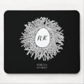 Cute Nest & Egg - Persoonlijke Initialen en naam Muismat (Voorkant)