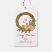 Cute nest kermas cadeaulabel (Voorkant)