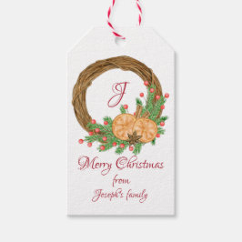 Cute nest kermas cadeaulabel