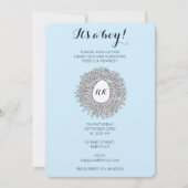 Cute Nest Monogram Baby Boy Baby shower Kaart (Voorkant)
