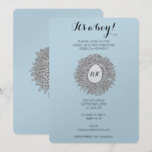 Cute Nest Monogram Baby Boy Baby shower