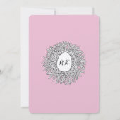 Cute Nest Monogram Baby Girl Baby shower Kaart (Achterkant)