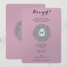 Cute Nest Monogram Baby Girl Baby shower