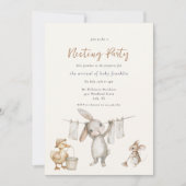 cute Nesting / baby shower Party Watercolor  Kaart (Voorkant)