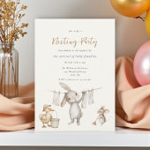 cute Nesting / baby shower Party Watercolor  Kaart