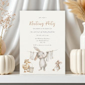 cute Nesting / baby shower Party Watercolor  Kaart