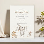 cute Nesting / baby shower Party Watercolor  Kaart