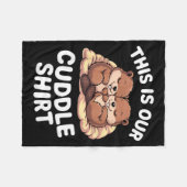 Cute Nesting Beavers This Is Our Cuddle Fleece Deken (Voorkant (Horizontaal))