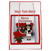 Cute Neurse 1 Med kerstcadeau Medium Cadeauzakje (Achterkant)