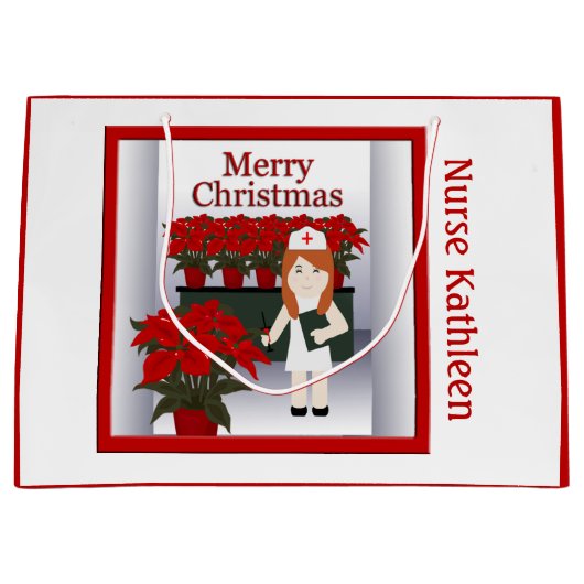 Cute Neurse 5 grote kerstcadeau Groot Cadeauzakje (Voorkant)