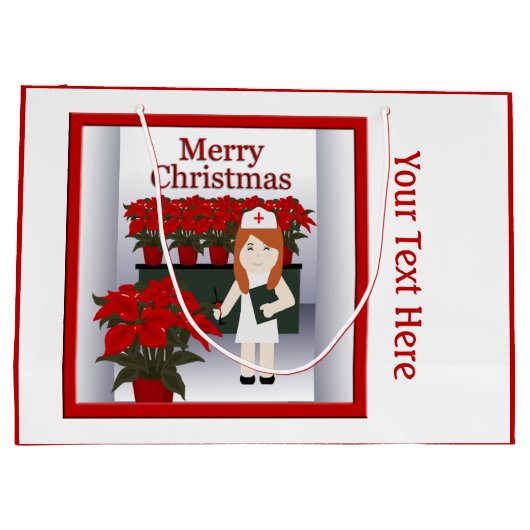 Cute Neurse 5 grote kerstcadeau Groot Cadeauzakje (Achterkant)