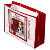 Cute Neurse 5 grote kerstcadeau Groot Cadeauzakje (Voorkant Gekanteld)