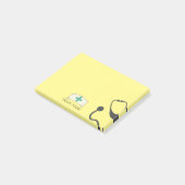Cute Neurses Pet Medical Stethoscoop Gele naam Post-it® Notes (Schuin)