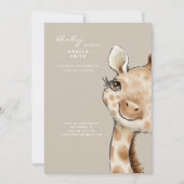 Cute Neutral Beige Baby Baby shower Kaart (Voorkant)