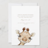 Cute Neutral Beige Baby Baby shower Kaart (Achterkant)