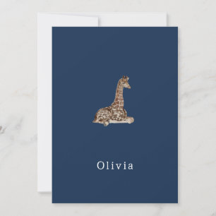 Cute Neutral Birth Announcement Giraffe Card Kaart