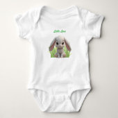 Cute Neutral Bunny Newborn Baby Bodysuit (Voorkant)