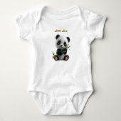 Cute Neutral Panda Newborn Baby Bodysuit (Voorkant)