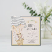 Cute Neutral Woodland Zoo Animals Baby shower Kaart (Staand voorkant)