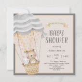 Cute Neutral Woodland Zoo Animals Baby shower Kaart (Voorkant)