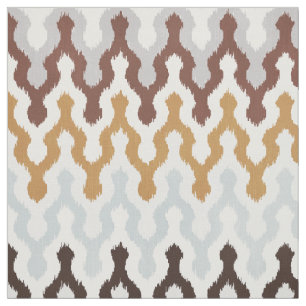 Cute neutrale bruine gouden grijze chevron ikatroo stof