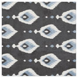 Cute neutrale grijze blauwe ikat tribale patronen stof