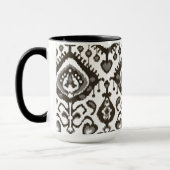 Cute neutrale tribale tribale patronen met zwarte  mok (Links)