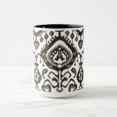 Cute neutrale tribale tribale patronen met zwarte  mok (Midden)