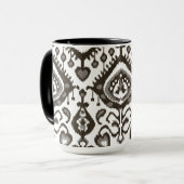 Cute neutrale tribale tribale patronen met zwarte  mok (Voorkant links)