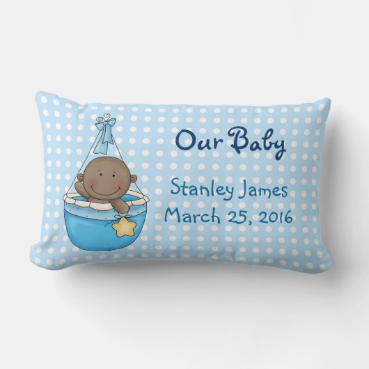 Cute New Baby Boy Pillow Kussen (Voorkant)