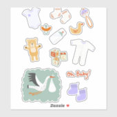 Cute New Baby Sticker (Vel)
