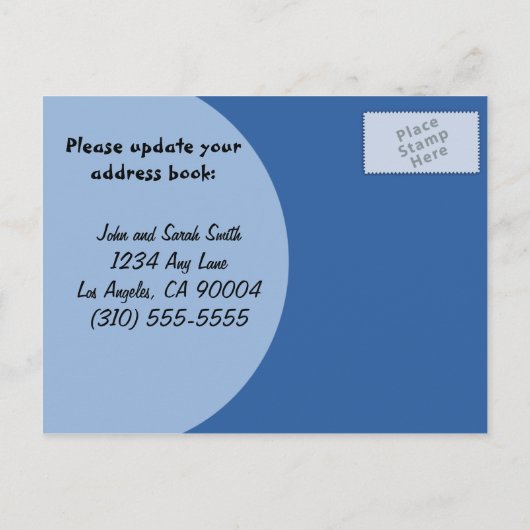 Cute New Home Funny Penguin Address Change Moving Aankondigingskaart (Achterkant)