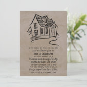 Cute New Home Housewarming Invitations Kaart (Staand voorkant)