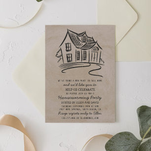 Cute New Home Housewarming Invitations Kaart