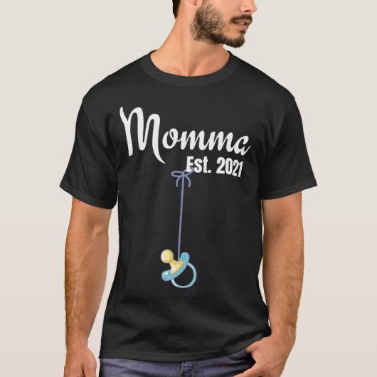 Cute New Momma Pregnancy announcement Mom Boy Moth T-shirt (Voorkant)