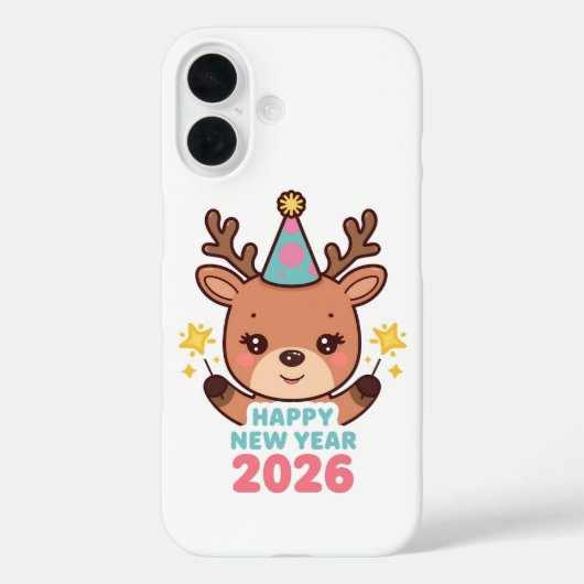 cute new year iphone case 2026 (Achterkant)