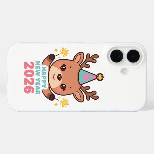 cute new year iphone case 2026 (Achterkant (horizontaal))