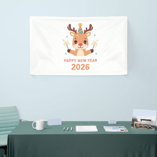 cute new year party banner 2026 (Beurs)