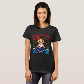 Cute New Zealand Girl With Fern And Waves Dor Kids T-shirt (Voorkant volledig)