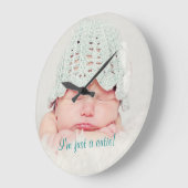Cute Newborn Baby Custom Clock Grote Klok (Hoek)