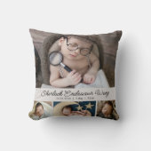 Cute Newborn Baby Foto Birth Stats Kussen (Voorkant)