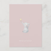 Cute Newborn Baby Hello Little One Elephant Card. Briefkaart (Voorkant)