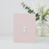 Cute Newborn Baby Hello Little One Elephant Card. Briefkaart (Staand voorkant)